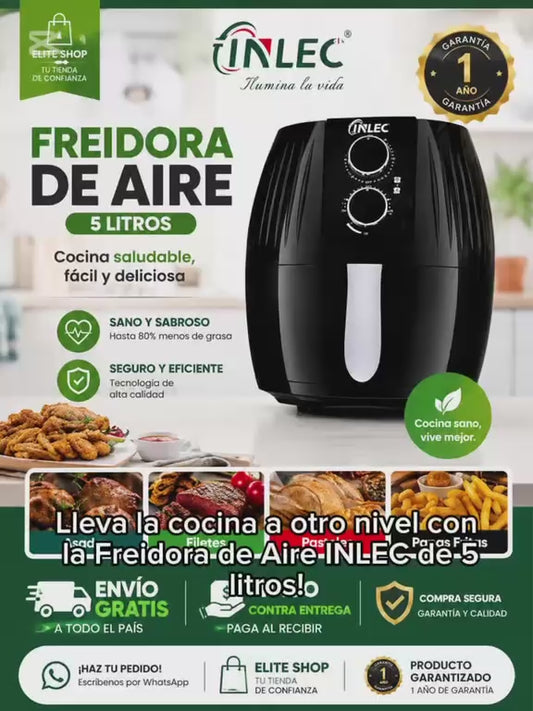 freidora de aire inclec de 5 litros
